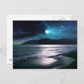 Die Ruhe am Strand Moonrise Postkarte (Vorne/Hinten)