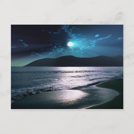 Die Ruhe am Strand Moonrise Postkarte (Vorderseite)