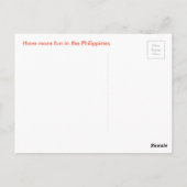 Die Ruhe am Strand Postkarte (Rückseite)