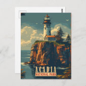 Die Ruhe an der Küste: Nationalpark Acadia Postkarte (Vorne/Hinten)