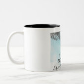 Die Ruhe beginnt im Inneren: eine Botschaft des in Zweifarbige Tasse (Links)