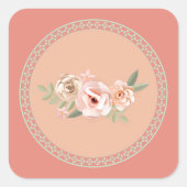 Die Ruhe, das schöne, pastellfarbene Design, Quadratischer Aufkleber (Vorderseite)