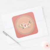 Die Ruhe, das schöne, pastellfarbene Design, Quadratischer Aufkleber (Umschlag)