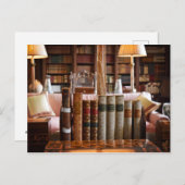 Die Ruhe der Bibliothek Postkarte (Vorne/Hinten)