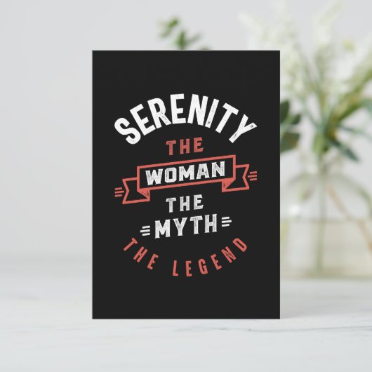 Die Ruhe der Frau, der Mythos der Legende RSVP Karte (Stehend Vorderseite)