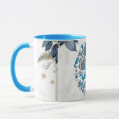 Die Ruhe der Natur, Aquamarine Kunstkunst von Mand Tasse (Links)