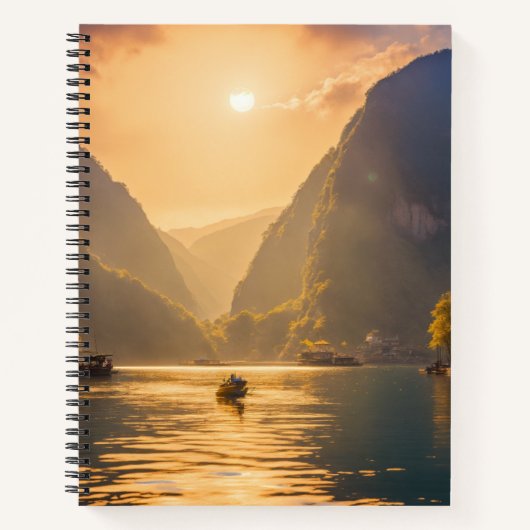 Die Ruhe der Natur: drucktes Nature View Notebook Notizblock (Vorderseite)