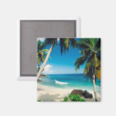 Die Ruhe dieses Mauritius Beach Magnet (Vorderseite/Rückseite)