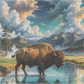 Die Ruhe im Wilden - Buffalo Aufkleber (Vorderseite)