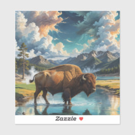 Die Ruhe im Wilden - Buffalo Aufkleber