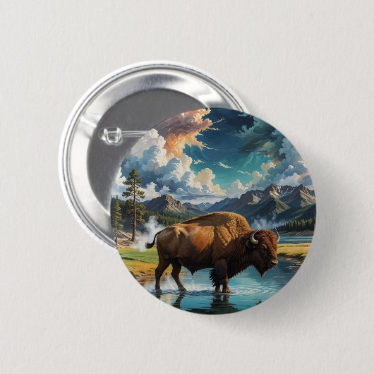 Die Ruhe im Wilden - Buffalo Button (Vorne & Hinten)