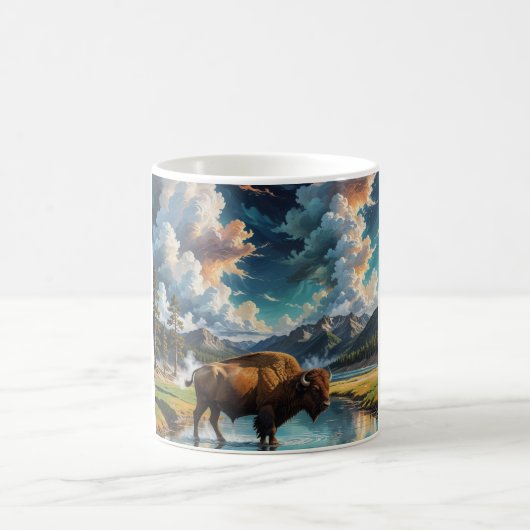 Die Ruhe im Wilden - Buffalo Kaffeetasse (Mittel)