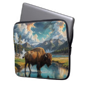 Die Ruhe im Wilden - Buffalo Laptopschutzhülle (Vorderseite Links)