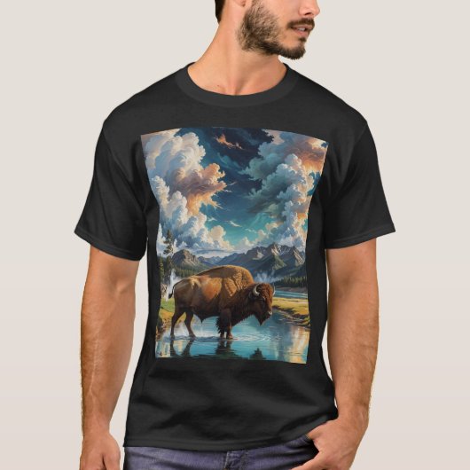 Die Ruhe im Wilden - Buffalo T-Shirt (Vorderseite)