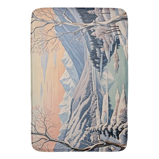 Die Ruhe im Winter Badematte (Vorderseite Vertikal)