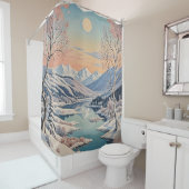 Die Ruhe im Winter Duschvorhang (Beispiel)