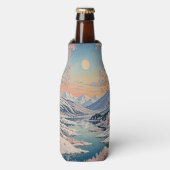 Die Ruhe im Winter Flaschenkühler (Flaschenvorderseite)