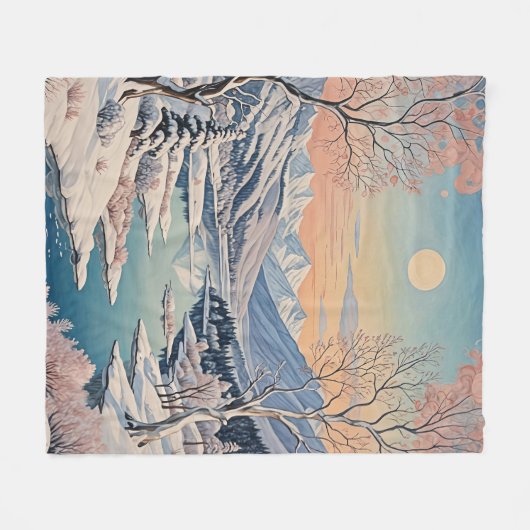 Die Ruhe im Winter Fleecedecke (Vorderseite (Horizontal))