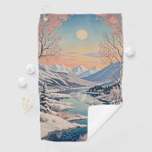 Die Ruhe im Winter Golfhandtuch (Insitu)