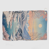 Die Ruhe im Winter Golfhandtuch (Horizontal)