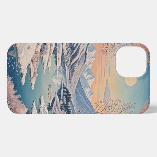 Die Ruhe im Winter iPhone Hülle (Rückseite (Horizontal))