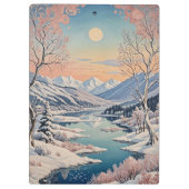 Die Ruhe im Winter Klemmbrett (Rückseite)