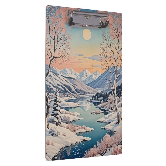 Die Ruhe im Winter Klemmbrett (Rechts)