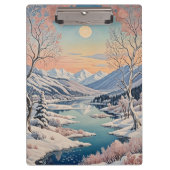 Die Ruhe im Winter Klemmbrett (Vorderseite)