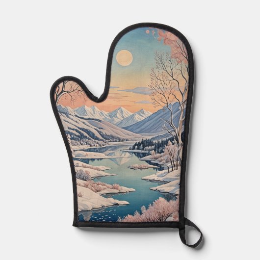 Die Ruhe im Winter Ofenhandschuh (Vorderseite)