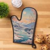 Die Ruhe im Winter Ofenhandschuh (Oben unten)