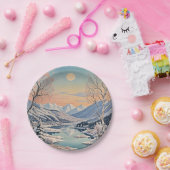 Die Ruhe im Winter Pappteller (Party)