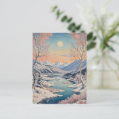 Die Ruhe im Winter Postkarte (Stehend Vorderseite)