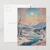 Die Ruhe im Winter Postkarte (Vorne/Hinten)