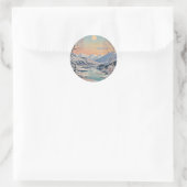Die Ruhe im Winter Runder Aufkleber (Tasche)
