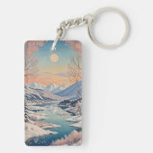 Die Ruhe im Winter Schlüsselanhänger (Rückseite)