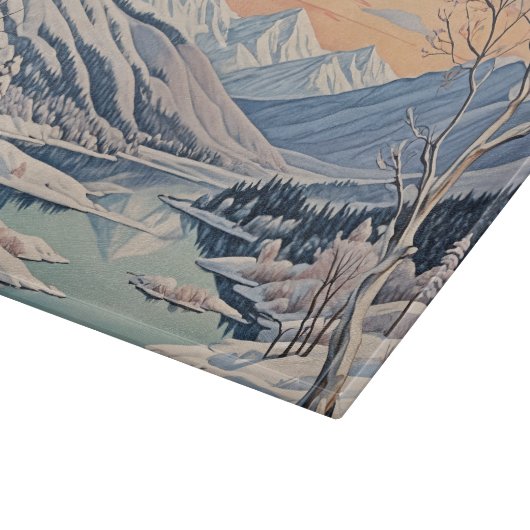 Die Ruhe im Winter Schneidebrett (Ecke)