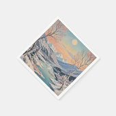 Die Ruhe im Winter Serviette (Ecke)