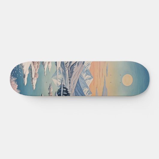 Die Ruhe im Winter Skateboard (Horizontal)
