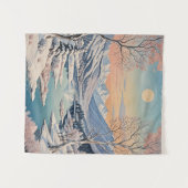 Die Ruhe im Winter Wandteppich (Vorderseite (Horizontal))