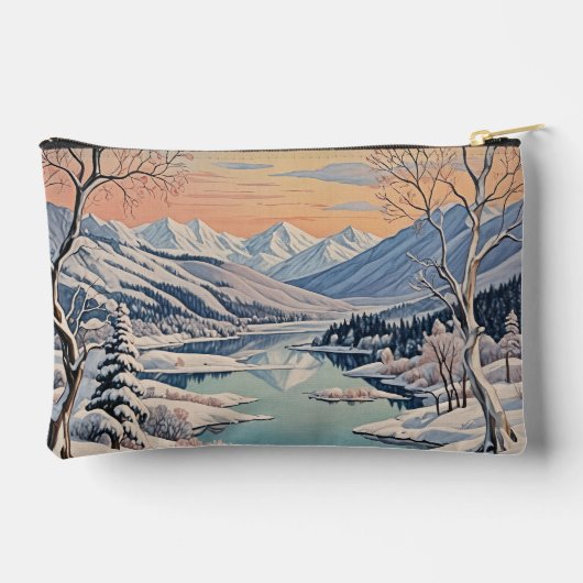 Die Ruhe im Winter Zubehörtasche (Rückseite)