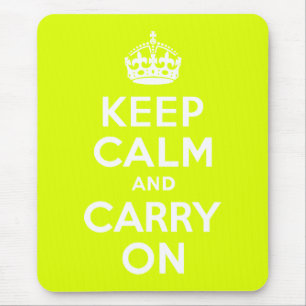 Die Ruhe in Chartreuse halten und weiter fahren Mousepad