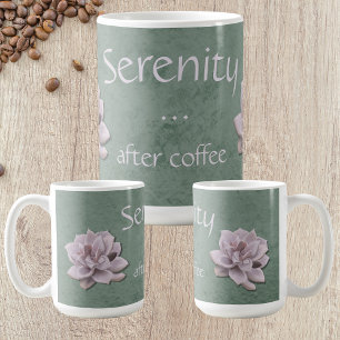 Die Ruhe nach dem Kaffee Echeveria Cottage Kaffeetasse