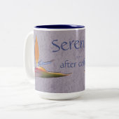 Die Ruhe nach dem Kaffee - Paradies der Vögel Zweifarbige Tasse (Vorderseite Links)