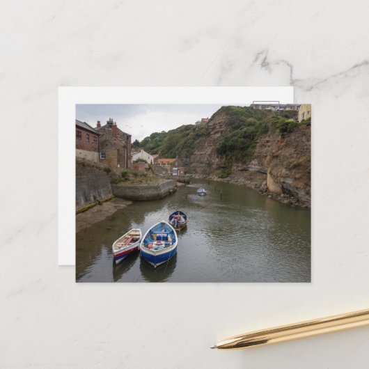 Die Ruhe von Staithes Beck Postkarte (Vorderseite/Rückseite Beispiel)