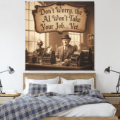Die Ruhe vor dem digitalen Sturm Leinwanddruck (Insitu (Schlafzimmer))