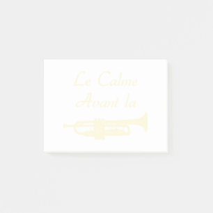 Die RUHE VOR der TROMPETE - Wortspiele Post-it Klebezettel