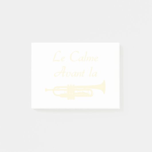 Die RUHE VOR der TROMPETE - Wortspiele Post-it Klebezettel (Vorderseite)