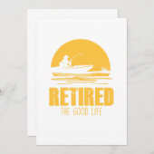 Die Ruhestandsregelung für Fischer im guten Leben Einladung (Vorne/Hinten)