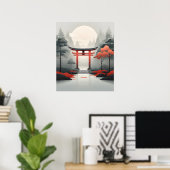 Die ruhige Dämmerung: Eine serene japanische Lands Poster (Heimbüro)
