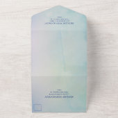 Die ruhige Insel Berge Landschaft Hochzeit All In One Einladung (Außenbereich)